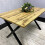 Wooden Dining Table With Metal Legs for Dining, Work, or Study 5