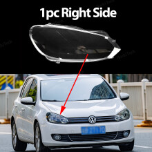 (1pc Right Side)Car Front Headlight Lens Covers For Volkswagen VW Golf 6 MK6 GTI R 2010-2014 Transparent Lampshade Headlamp Shell