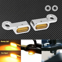 (Blinkersljus B)2X Motorcykel LED Blinkers Blinkerslampa Svart/Krom För Harley Touring Road