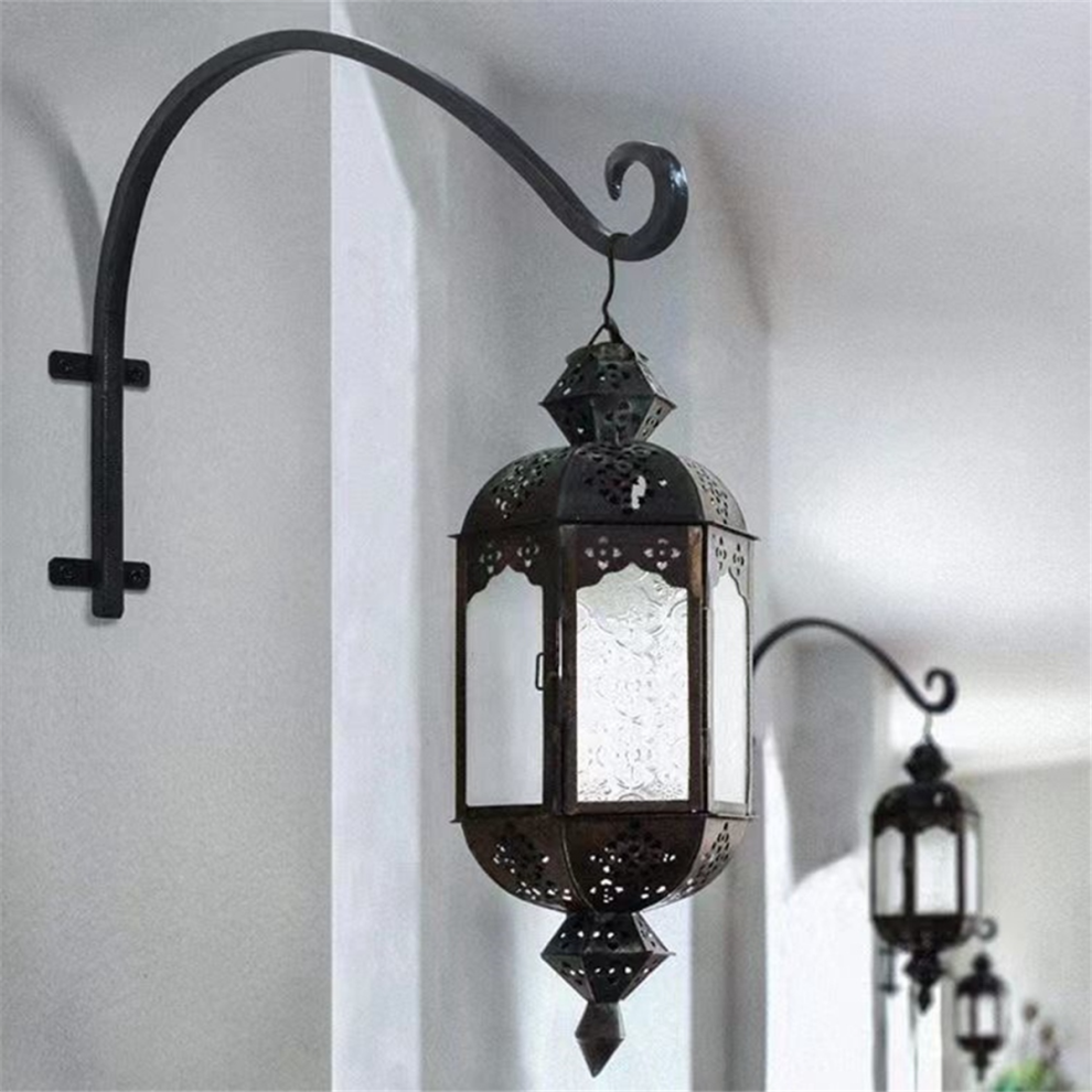 Typecat 2Pcs Heavy Duty Hanging Plant Bracket, 16Inch Outdoor Wall Curved Bracket For Flower Basket, Bird Feeder