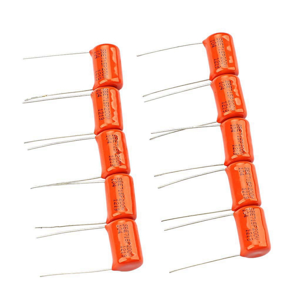 10Pcs Orange Tone Capacitor For Electric Guitar Bass Cap 16.6Mm Accessories 4852257113349