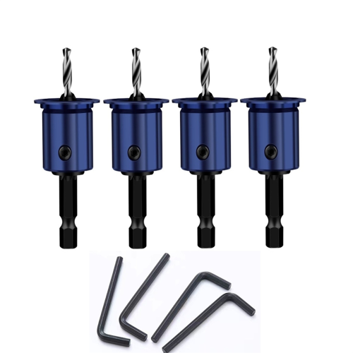 8mm Shank Countersunk Drill Bit Alloy Core Limiter Countersink Router Woodworking Drilling Pilot Hole