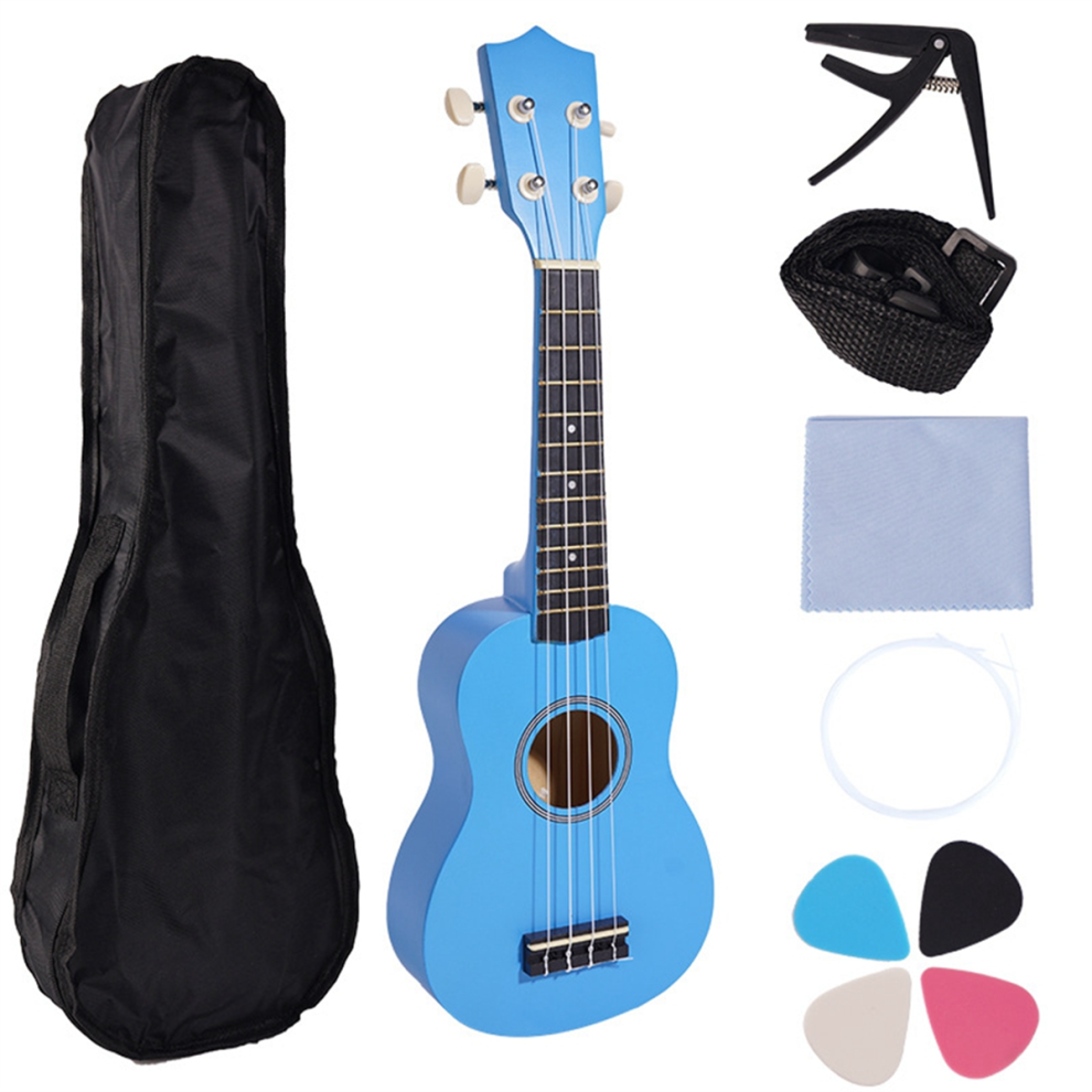 21-Zoll-Mini-Ukulele, Einstiegsmodell FüR AnfäNger, Viersaitige Kleine Gitarre, Musikinstrument FüR Kinder-image