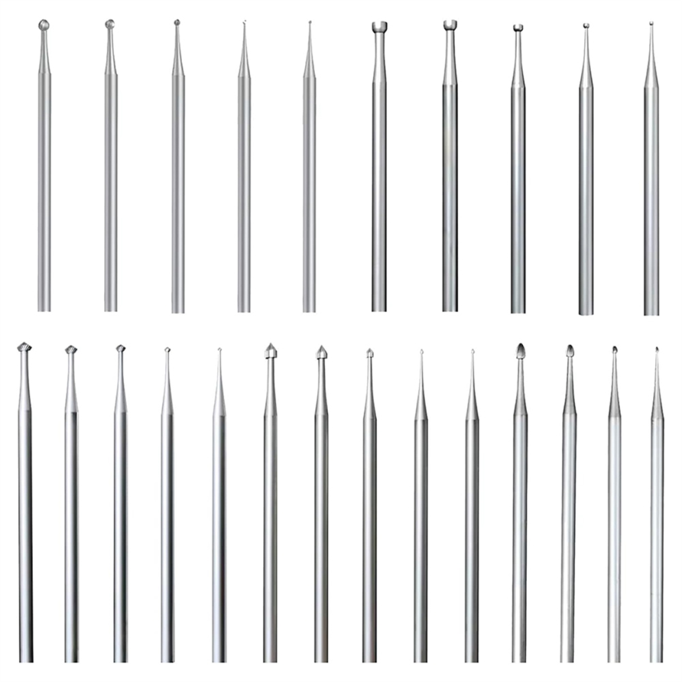 24 Pcs 3/32Inch Shank Burr Sets,Includes Ball Burs, Stone Setting Bits, Round Cup Burr, 90Âº Hart Burs And Bud Bur Kits 4852257118146
