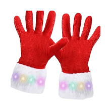 (Kind) Weihnachten Kinder Erwachsene leuchtende Samthandschuhe Weihnachtsmann Weihnachtsparty Cosplay