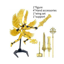 (Gold Wing) Action Figure 3D Stampata Fai da Te Giocattolo Figurina Giunto Mobile Posizionabile Materiale PLA