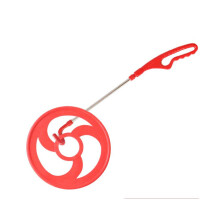 Aro de empuje para niños (rojo), aro de rodillos, juguetes de fitness nostálgicos para jardín de infantes al aire