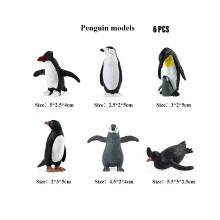 (Set A) Mini animali polari Figurine realistiche Modello di pinguino Giocattoli educativi per l'apprendimento