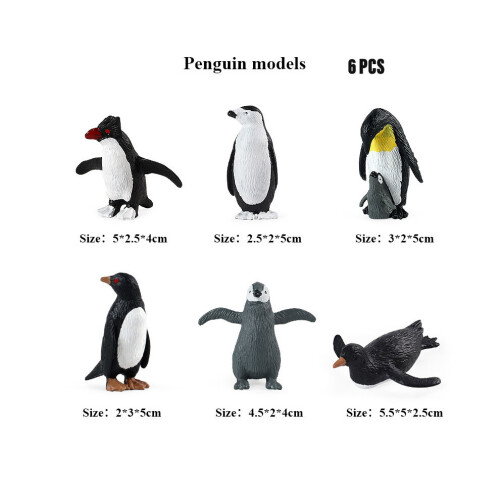 (Σετ Α) Polar Mini Animals Figurines Realistic Penguin Model Learning Εκπαιδευτικά Παιχνίδια