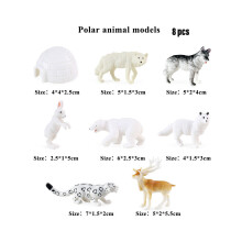 (Set B) Mini animali polari Figurine realistiche Modello di pinguino Giocattoli educativi per l'apprendimento