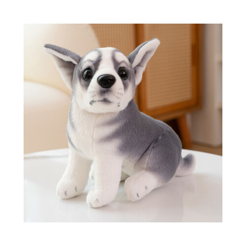 Nouveau Husky Peluche Poupée Doux Grand Husky En Peluche Jouet Chie Animal Coussin Cadeau Danniversaire Pour Enfants 110cm Amz