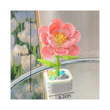 (Lotus rose) tournesol bricolage Lotus jacinthe muguet blocs de construction décoration cadeau