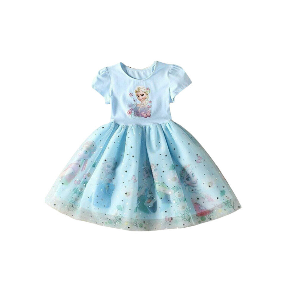Vestido De Princesa Elsa Para Niñas - Disfraz De Nieve Y Hielo Con Capa Y Accesorios, Carnaval Cumpleaños Halloween
