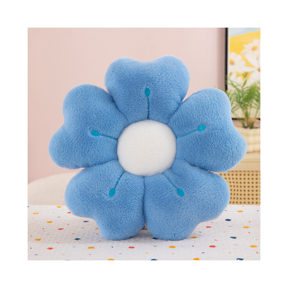 (Bleu, 50 cm) Coussins pour filles en forme de fleurs, jouets en peluche pour bureau, salon, canapé,