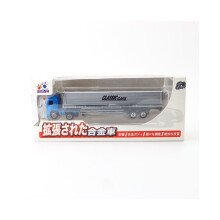 (Truck Blue) Malli Lasten metalliseoslelut Extended Car Series Flat Trailer Container Car