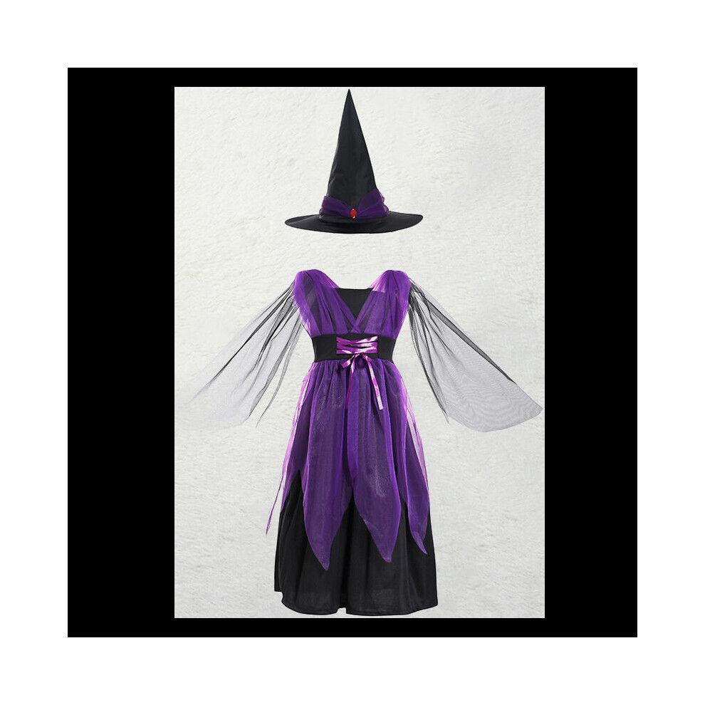(1, 160) Halloween sorcière Cosplay enfants Costume adolescents bébé fille robe infantile robe