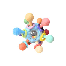 (Blau) Baby-Bildung, Finger-Hand-Design, Spielzeug, Schüttelglocke, Spielzeug, Gummi, weicher Gummiball