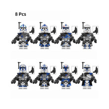 (Azul) Juguete de bloques de construcción de Star Wars Mini figuras de plástico ABS modelo muñeca niños fans regalo