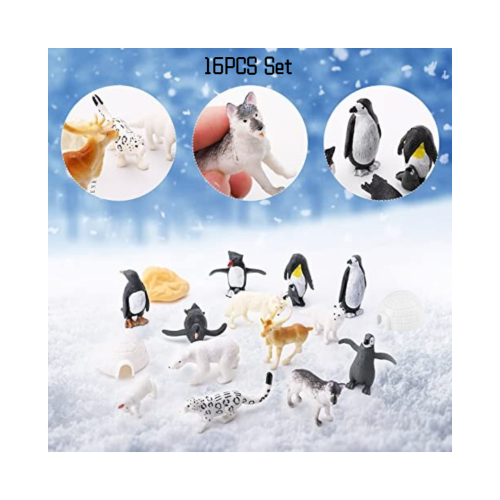 Polar Animals 16τμχ Figurines Simulation Εκπαιδευτικά Παιχνίδια Δώρο γι
