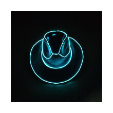 (Μαύρο Μπλε) Led Glow Πολύχρωμα Χρώματα Καπέλου Knight Cosplay Hallow