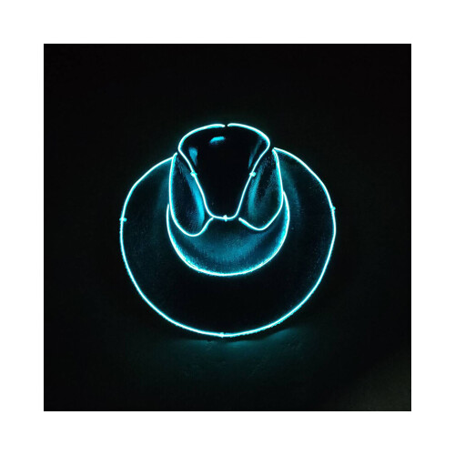 (Μαύρο Μπλε) Led Glow Πολύχρωμα Χρώματα Καπέλου Knight Cosplay Hallow