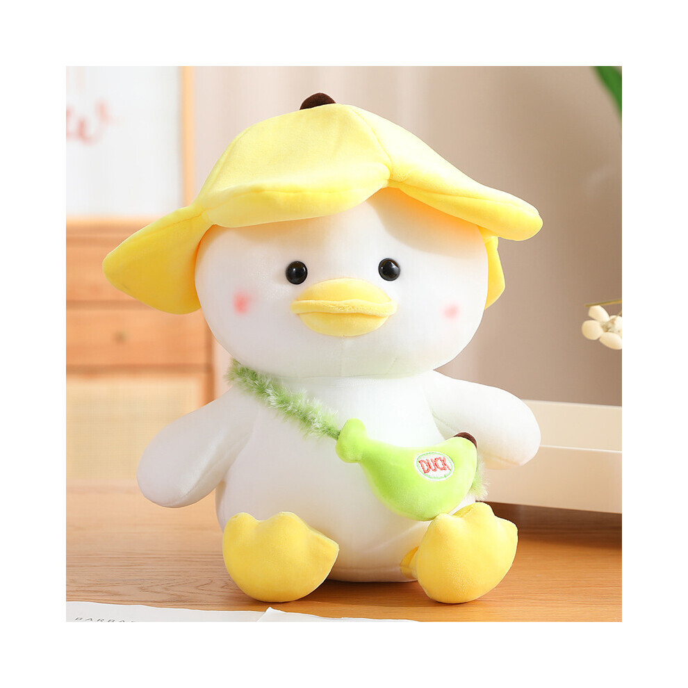 (Jaune, 25 cm/9,84 pouces) jouet en peluche canard jaune poupée canapé coussin cadeau mignon confortable