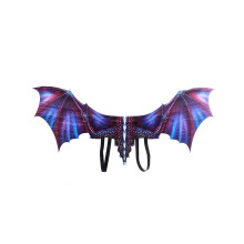 (Sininen purppura) Aikuisten karnevaali Halloween -koristelu Kuitukangas Dragon Cosplay Rekvisiitta