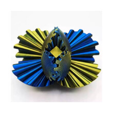 (Kullansininen, halkaisija 8 cm) 3D-painettu Gear Spin Ball Cube opetuslelu Täydellinen lahja muovimateriaali