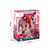 (Rosso) Force Mini Action Figure Bambola Giocattolo per Bambini Personaggi dei Cartoni Animati Modello Scatola