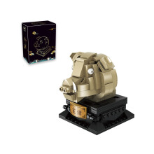 (StyleL) Toy Diy Interactive Heng San He 32002 Κινέζικο Zodiac Animal Head Blocks Building Copper