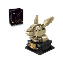(StyleD) Toy Diy Interactive Heng San He 32002 Κινέζικο Zodiac Animal Head Blocks Building Copper