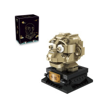 (StyleI) Toy Diy Interactive Heng San He 32002 Κινέζικο Zodiac Animal Head Blocks Building Copper