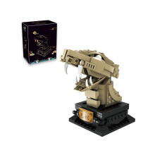 (StyleF) Toy Diy Interactive Heng San He 32002 Κινέζικο Zodiac Animal Head Blocks Building Copper