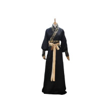 (Musta, XL) Muinainen tyylikäs aikuisten kiinalainen Hanfu-lavaesitys puku Unisex kangastang