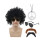 (Black Fan Hair Silver2) Μοναδικό σετ μαύρης πανκ περούκας για 1