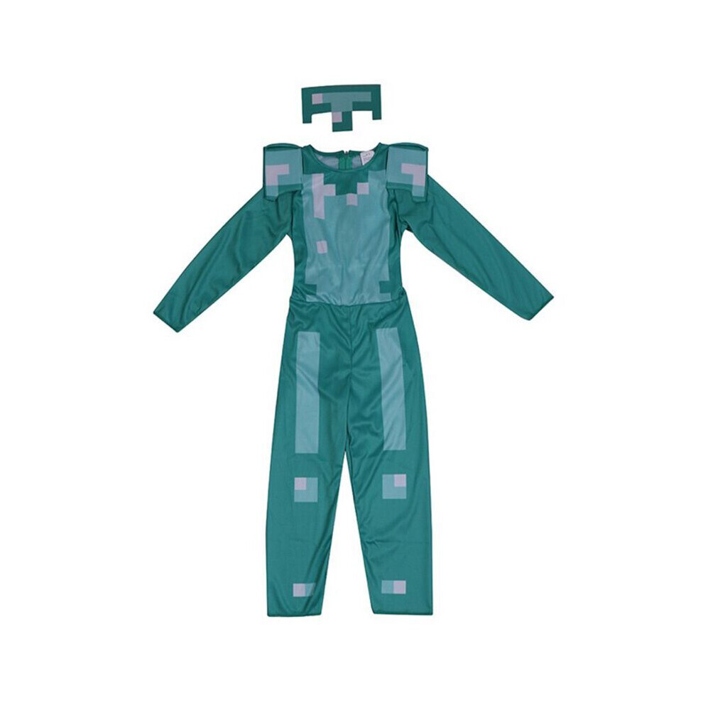 Minecraft Steve Robe (Costume Steve, Enfants M) Armure Minecraft Steve Enfant Garçons Filles ...