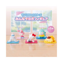 Deliziose statuette in PVC con personaggi yoga Sanrio in scatola cieca Melodies Clownfish