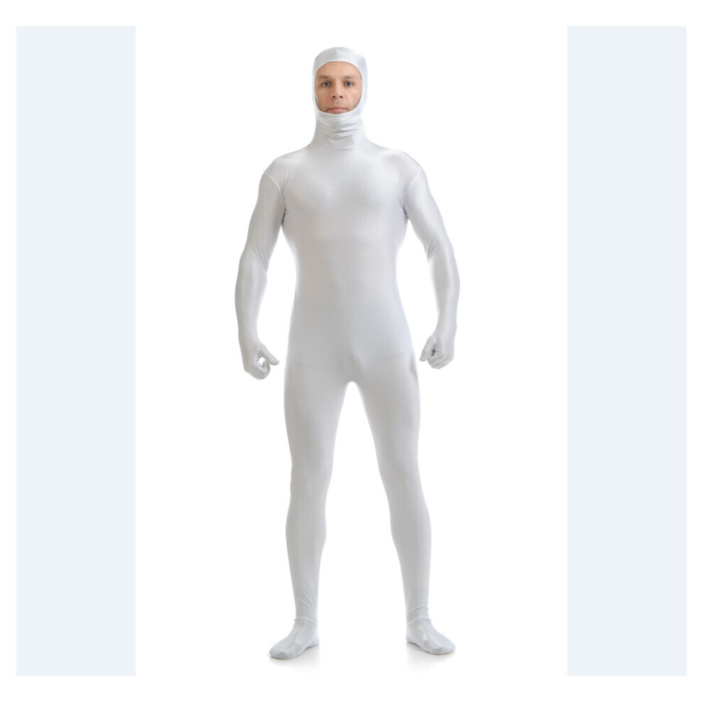(Blanc, M (étiquette M = US XS)) fantaisie Halloween Morphsuit adulte Costume Morph Costume Cosplay