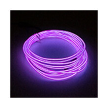 (violetti, aikuisille) 2,2 m El Wire -asu, valaistu nauhat aikuisille lapsille Stickman-figuuri juhliin
