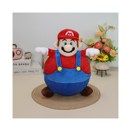 (Κόκκινο) Mario Game Λούτρινα Φιγούρες δράσης Big Belly Fat Luigi