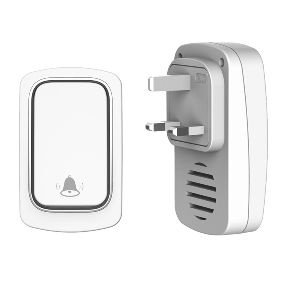Self Powered Wireless DoorBell No Battery Waterproof Door Bell Chime Ring Elderly Caller Home Security UK PLUG