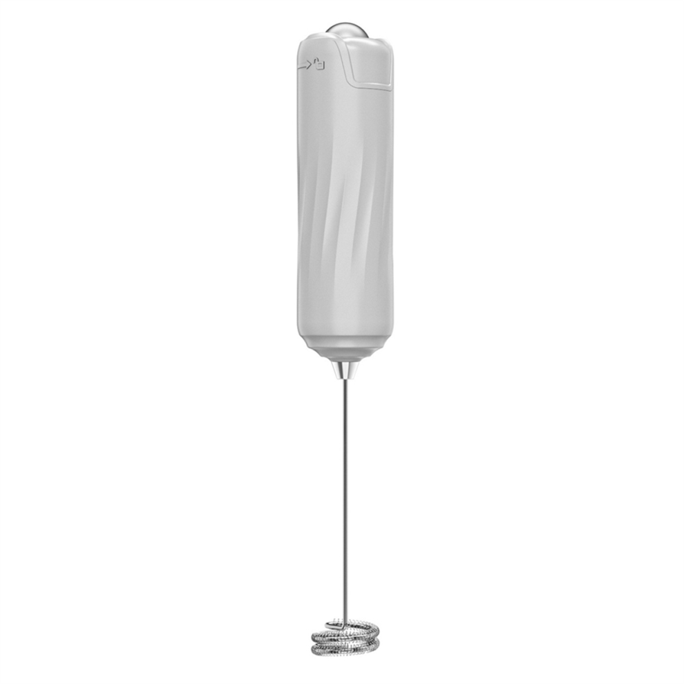 Milk Frother Wand Drink Mixer Handheld Electric Whisk, Mini Blender and Coffee White