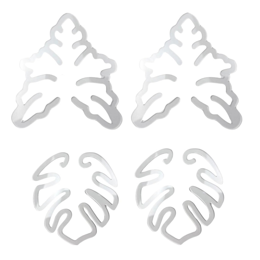 Set Di Morsetti In Bambù A Guscio Di Tartaruga, Supporto In Plastica Per Stelo Di Pianta, Supporto Per Foglia Verde A Forma Di Fiore, Tartaruga A+B-image