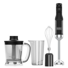 Frullatore ad immersione - Black+Decker - BXHBA1501E - 1500 W - Grigio Inox - Garanzia 2 anni