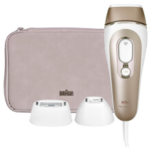 Epilador de luz pulsada - BRAUN - IPL PL7253 - 240 V - 400,000 destellos - Oro rosado / Blanco