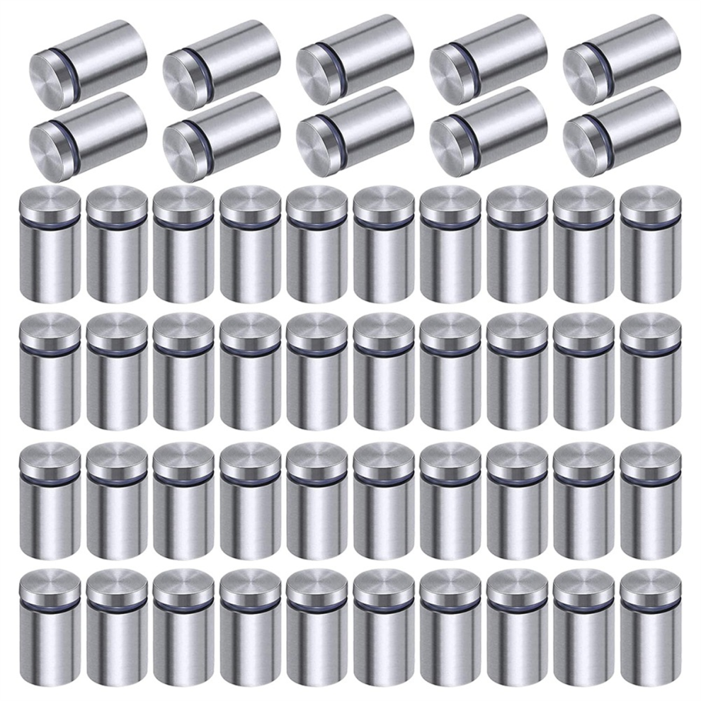 Photos - Nail / Screw / Fastener 50 Pack Sign Standoff Screws, Stainless Steel Screws Kit, Mounting Glass Hardware (1/2x 3/4 Inch)