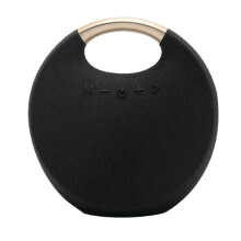 5W Portable Bluetooth Speaker Fashion Colorful Fabric Mesh Wireless Music Box Outdoor Rockmia -029(Black)