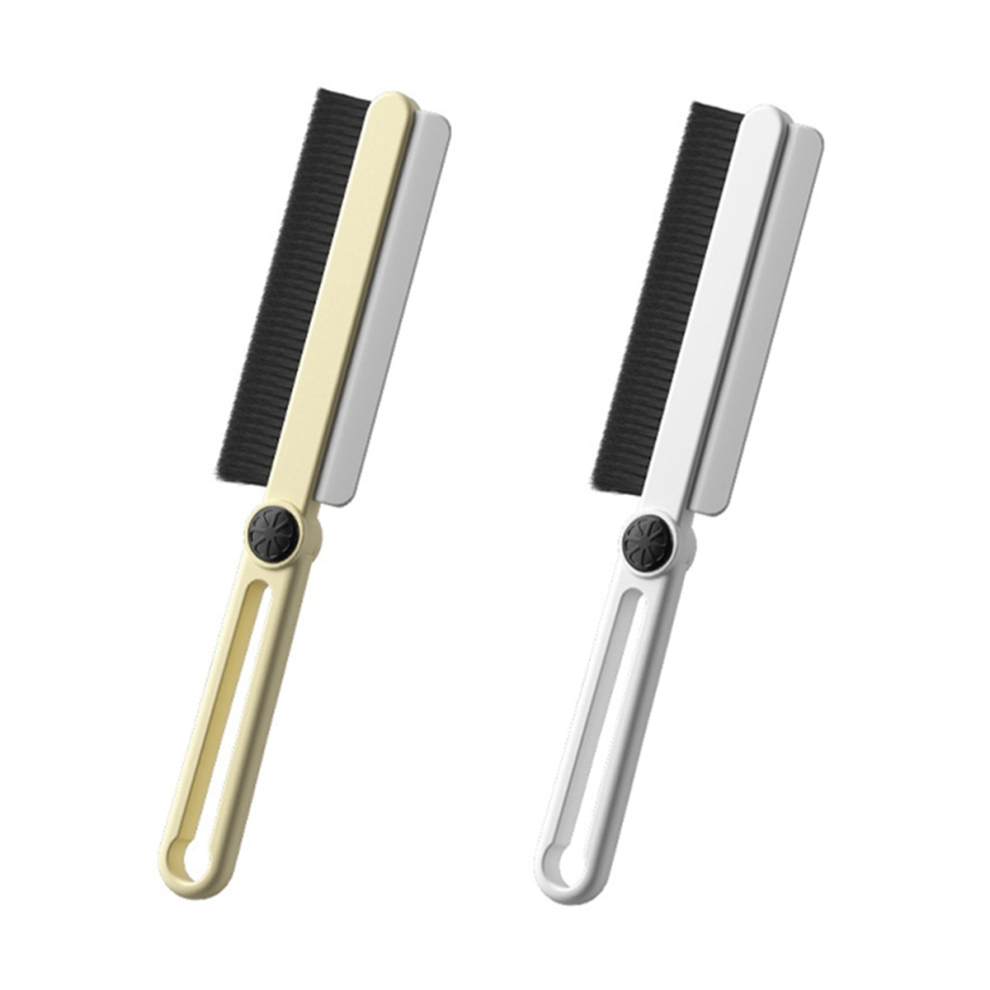 Multi-Function Rotating Crevice Cleaning Brush, Hard Bristle Brushes with Scrape Bar,White&Cream Yellow-image-OPC-PGQG7MS-NEW