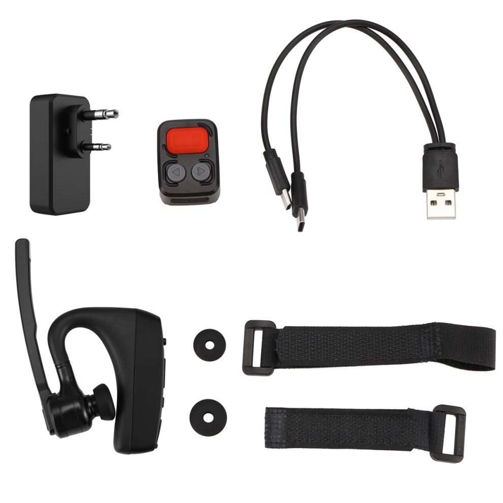 Walkie Talkie Auricolare Bluetooth Con Adattatore K Plug Telecomando Ptt Wireless Per Ristorante Hotel-image