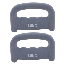 Pesas de mano premium para hombres y mujeres, boxeo de sombra, entrenamiento de boxeo, aeróbicos y ejercicios de fitness básico (2 kg), color gris